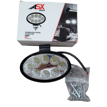 FAROL AUXILIAR WORKLIGHT 4X6 POLEGADAS UNIVERSAL COM 8 LEDS